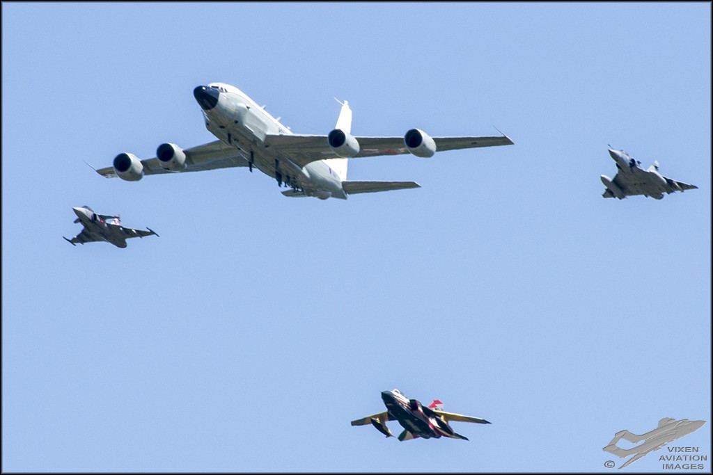 NATO Flypast - RC-135, Gripen, Mirage and Tornado 