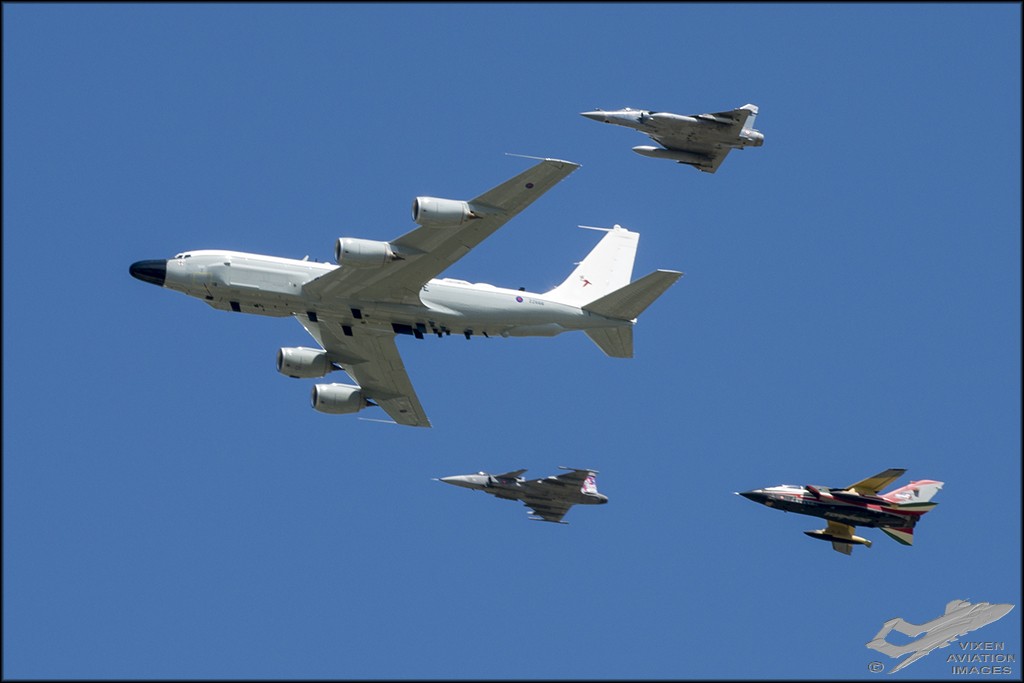 NATO Flypast - RC-135, Gripen, Mirage and Tornado 