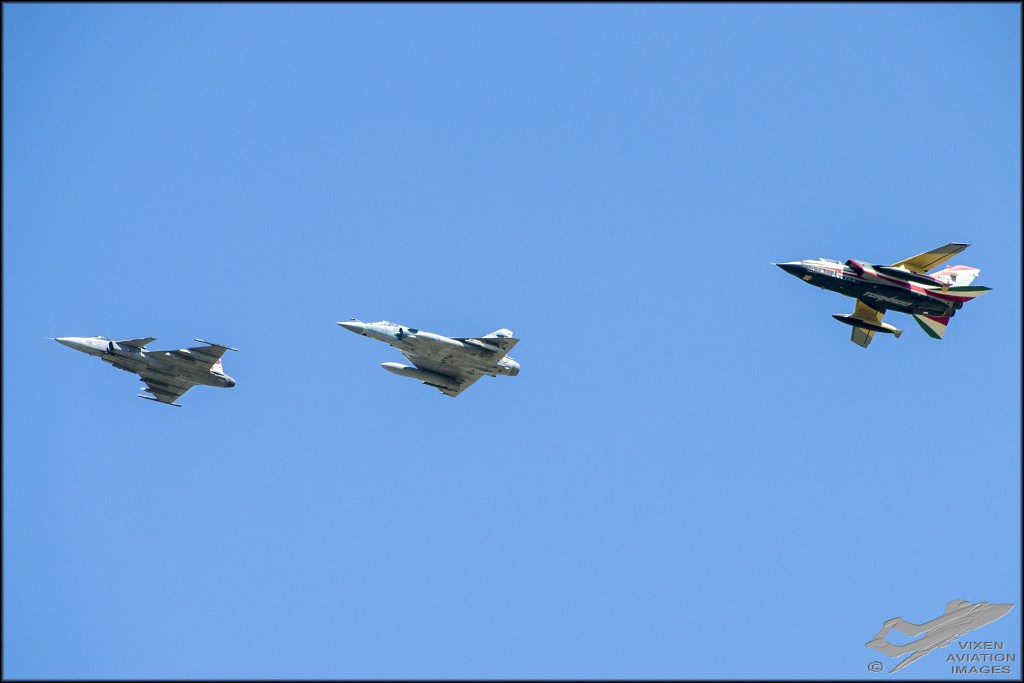NATO Flypast - Gripen, Mirage and Tornado 