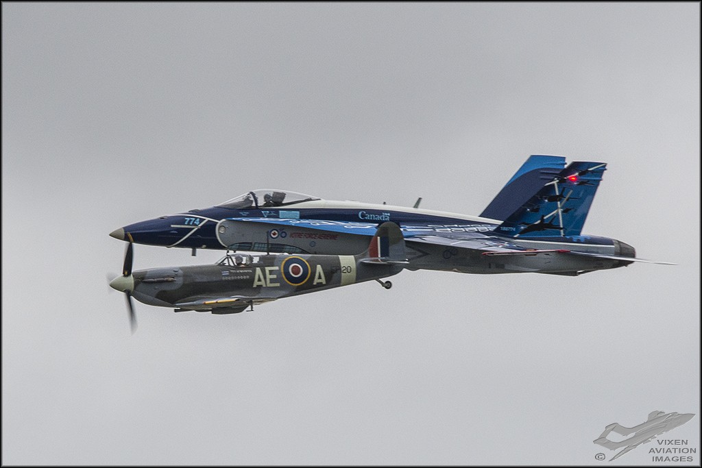 CF-118 Hornet and Spitfire Mk.V 