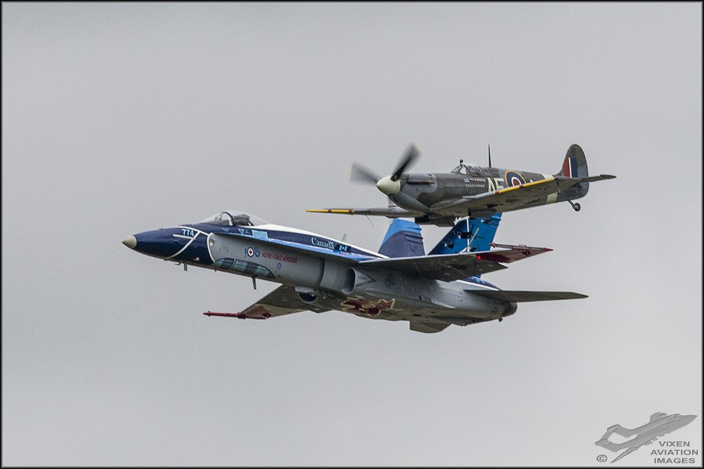 CF-118 Hornet and Spitfire Mk.V 