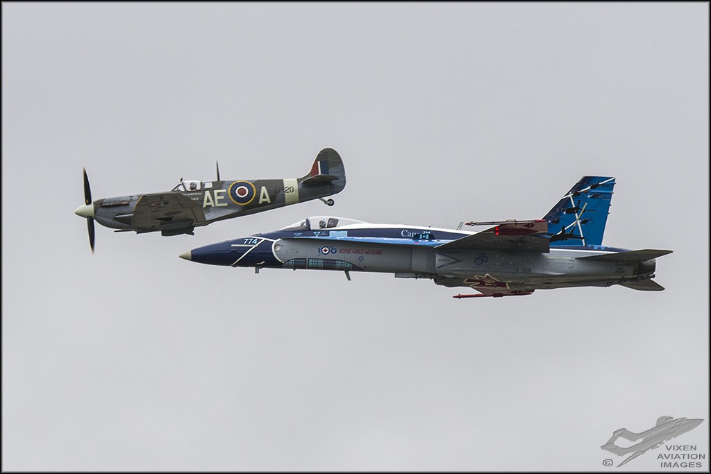 CF-118 Hornet and Spitfire Mk.V 