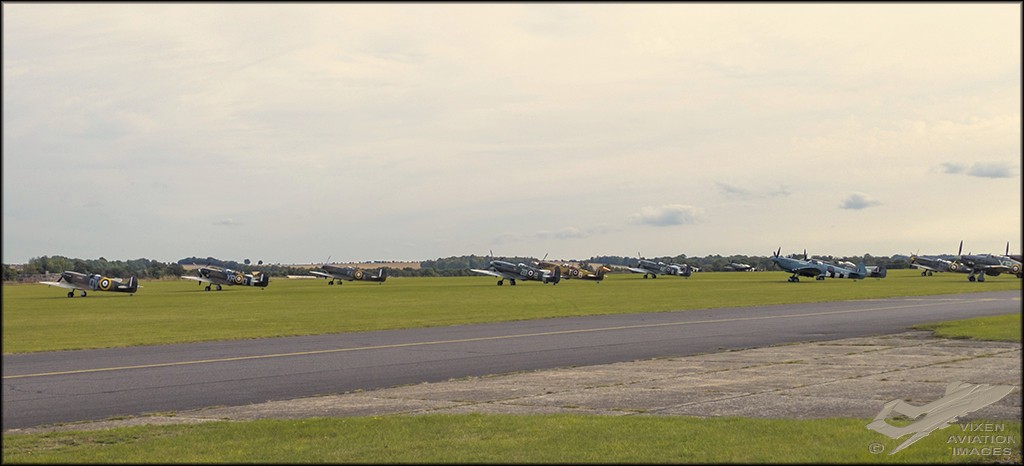 Spitfire and Hurricane flypast launch 