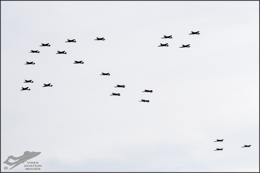 15 Spitfires and 7 Hurricanes 