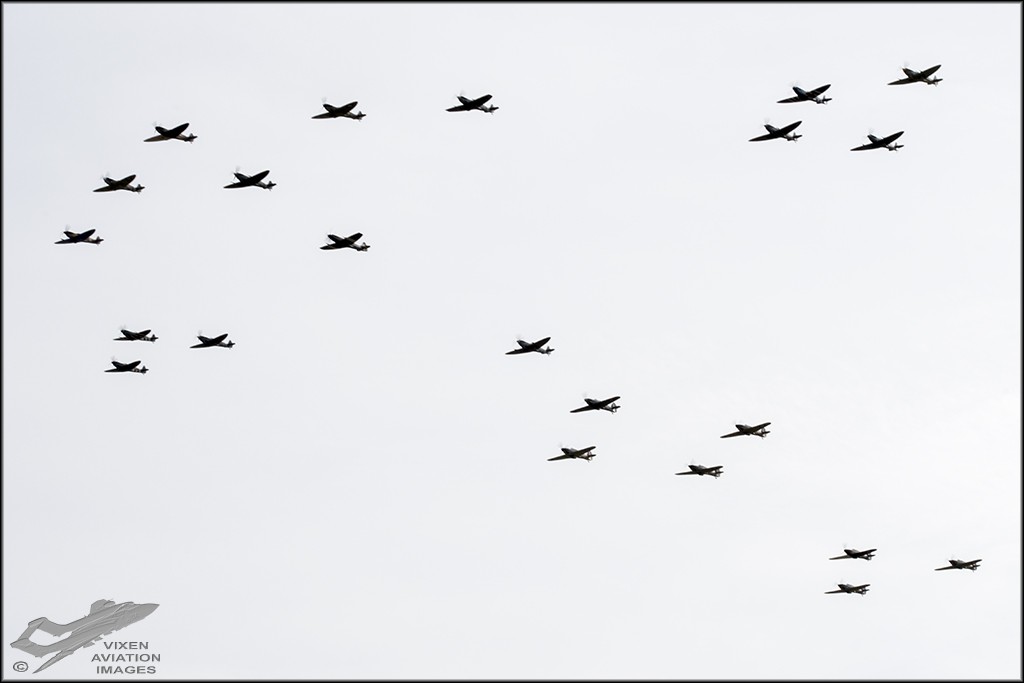 15 Spitfires and 7 Hurricanes 