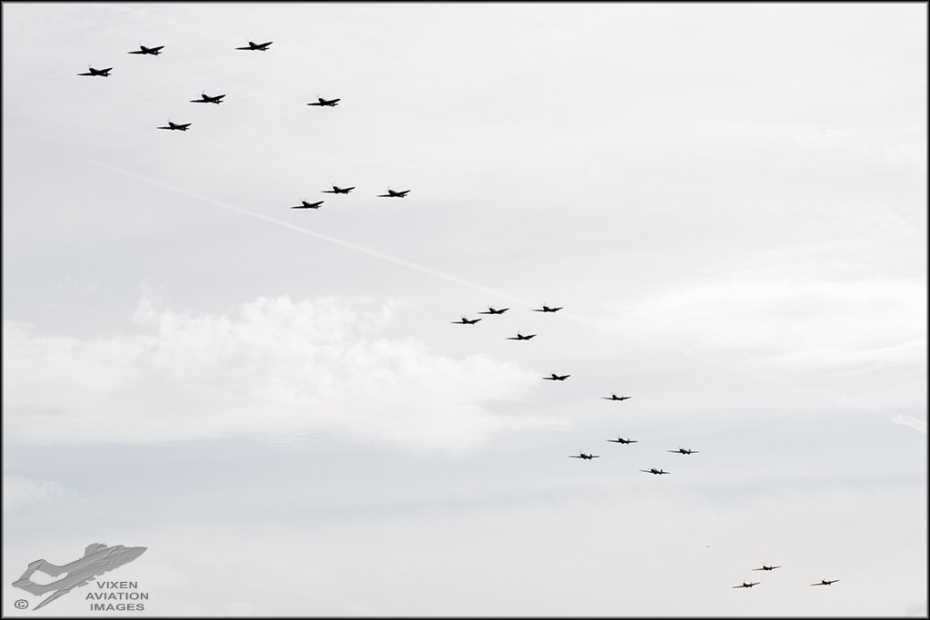 15 Spitfires and 7 Hurricanes 